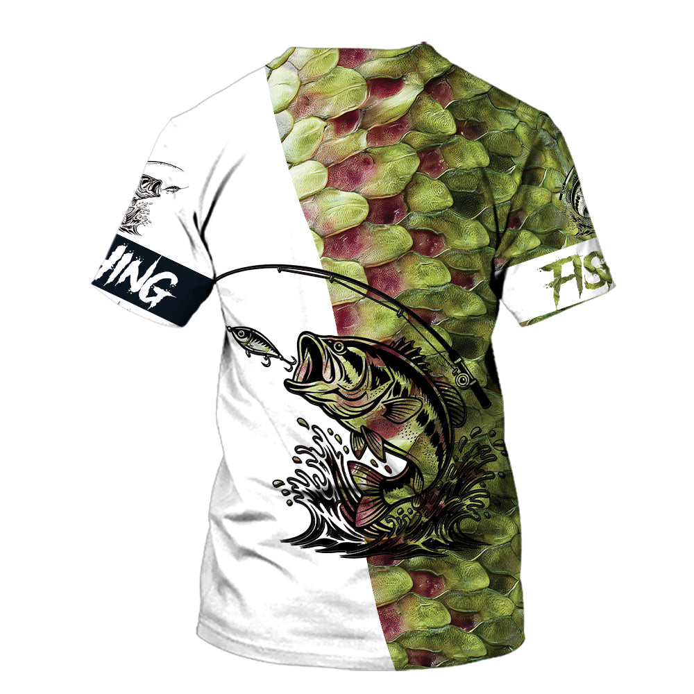 Bass Fishing Team Jerseys Green All Over Print Shirt