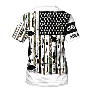 Custom Name Crappie Fish Black All Over Print Shirt
