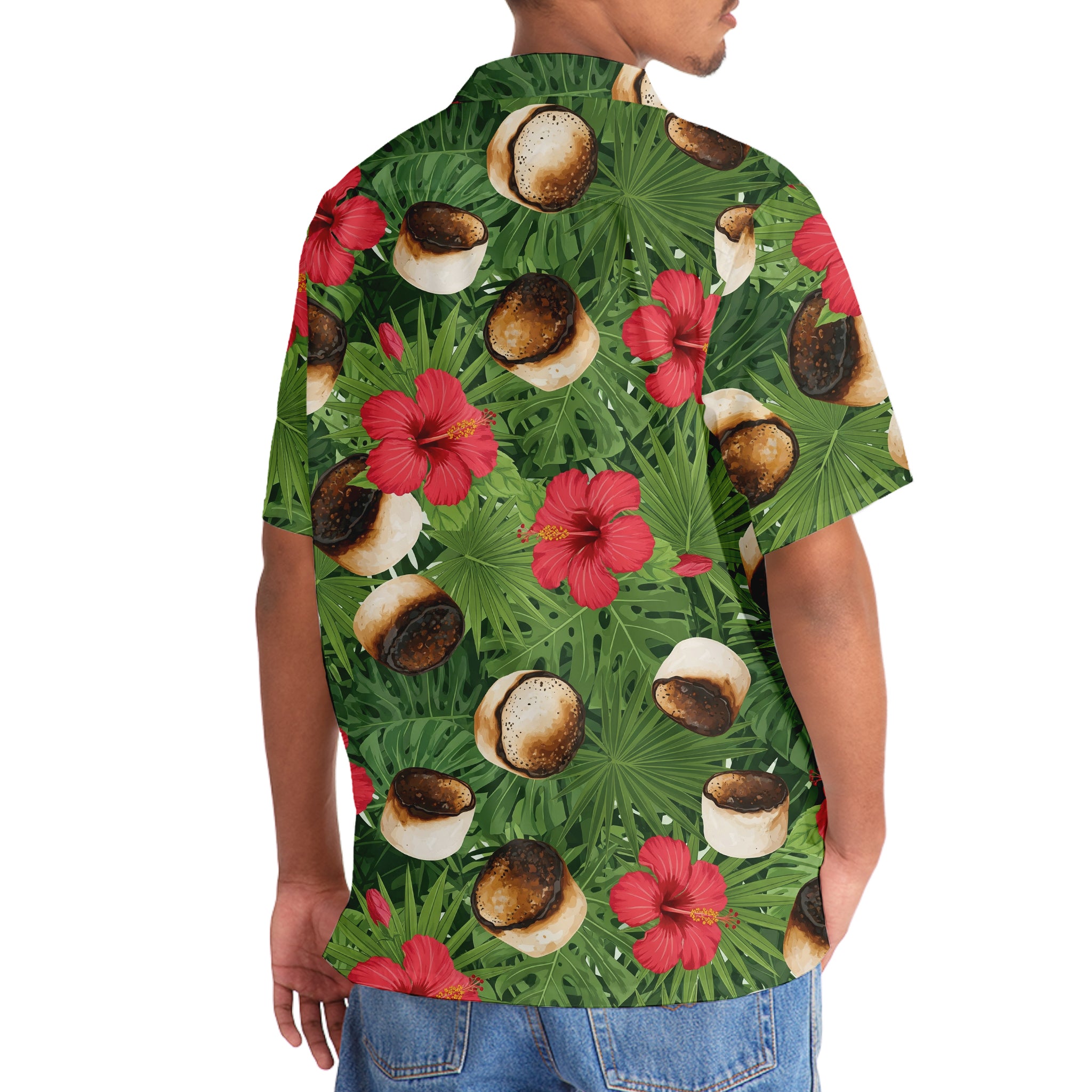 Burnt Marshmasllow Tropical Hawaiian Shirt