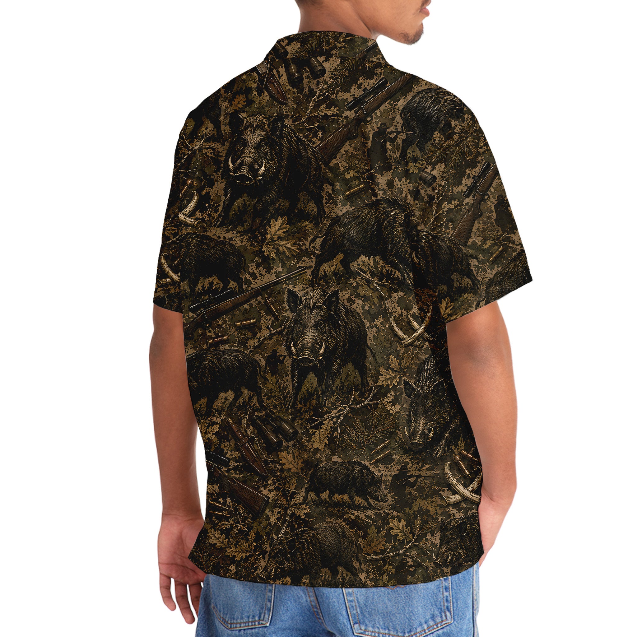 Vintage Hog Hunting Hawaiian Shirt