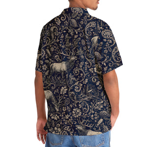Midnight Elk Hunting Paisley Hawaiian Shirt