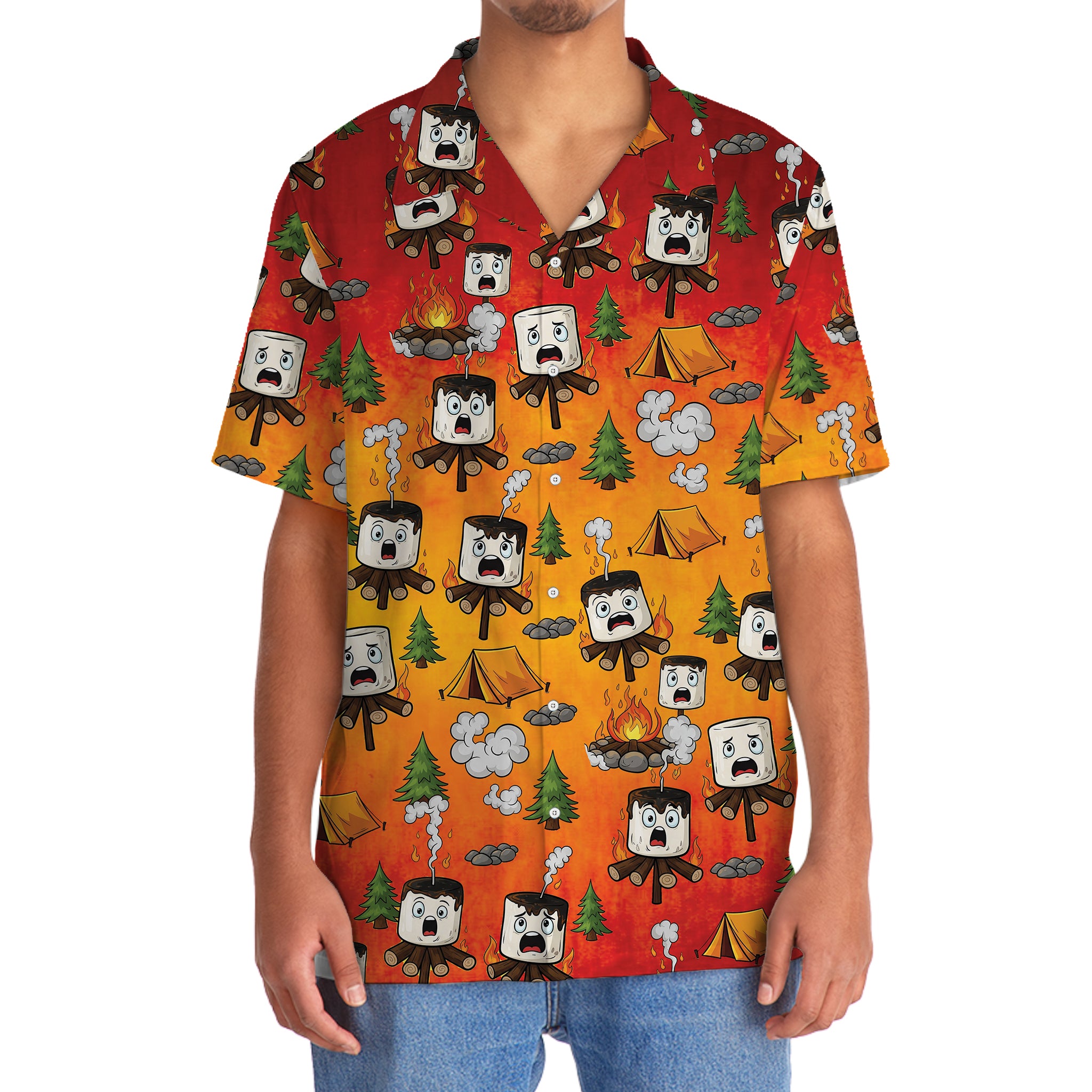 Burnt Marshmallow Dancing Party Hawaiian Shirt