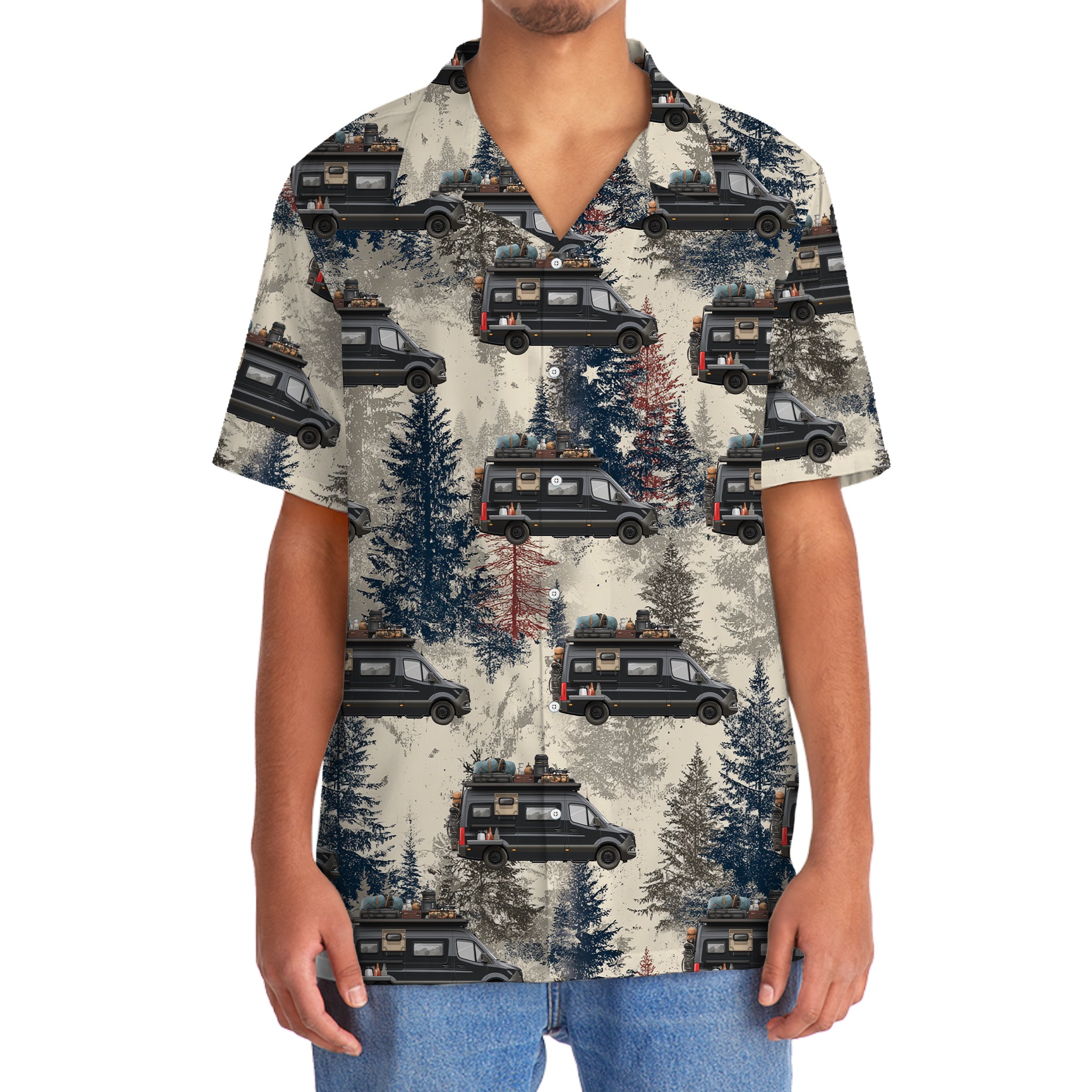 America Conversion Van Camping Hawaiian Shirt