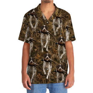Camouflage English Pointer Running With Pheasant Hunting Hawaiian Shirt