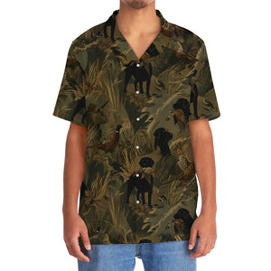 Wild Pheasant Retriever Camouflage Hawaiian Shirt