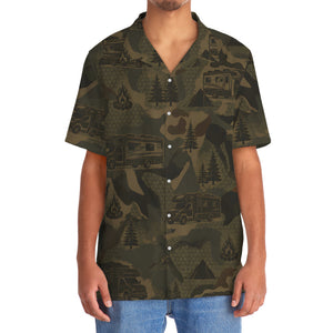 Class C Motorhome Camping Camouflage Hawaiian Shirt