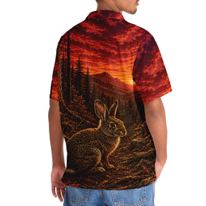 Rabbit Hunting Burnt Sky Hawaiian Shirt