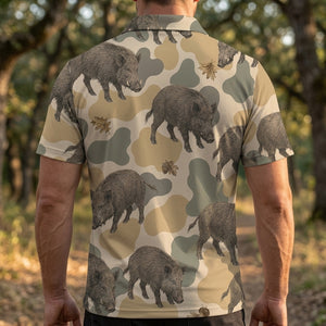 Feral Hog Camouflage Men Polo Shirt