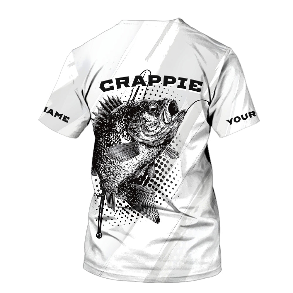 Custom Name Crappie Fish Gray All Over Print Shirt