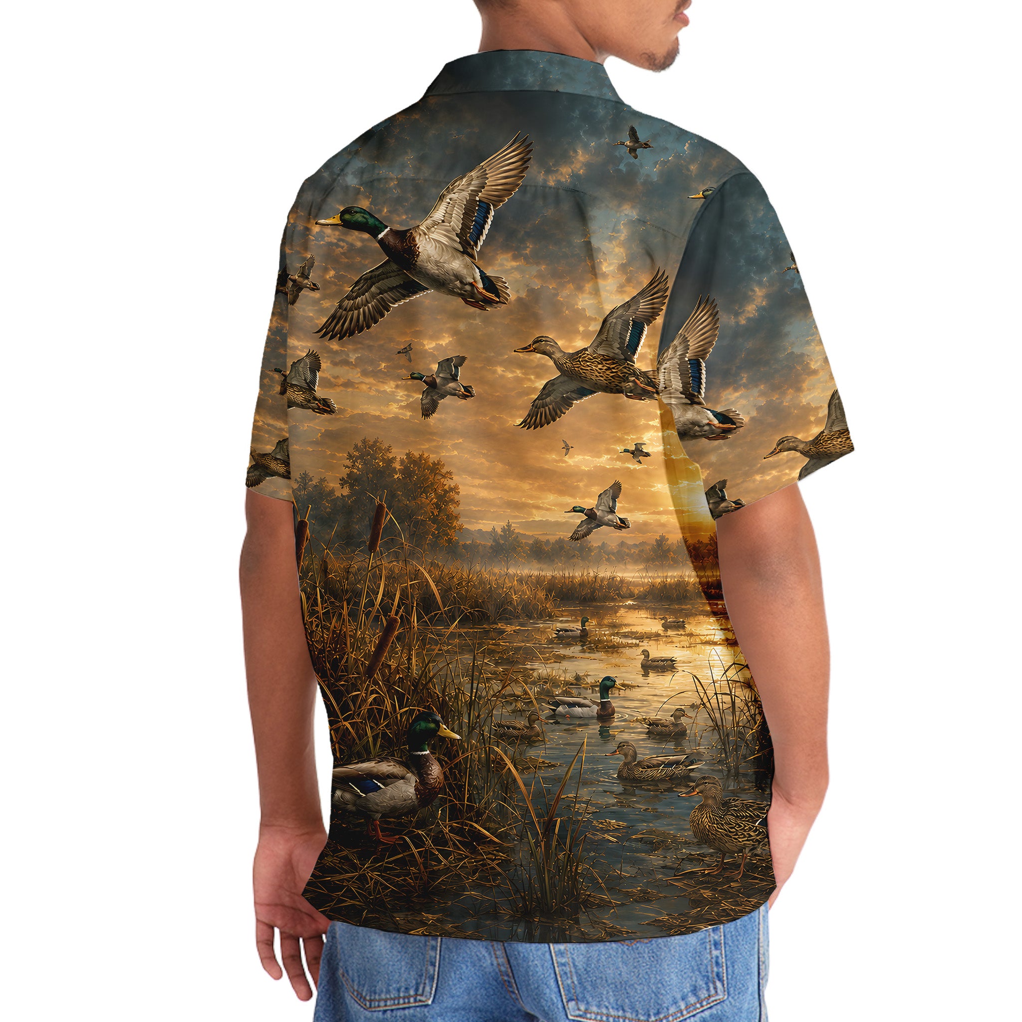 Duck Hunting Nature Hawaiian Shirt