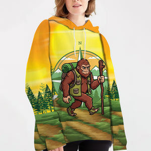 Funny Bigfoot Hiking All Over Print Shirt