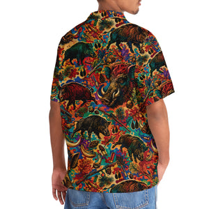 Psychedelic Hog Hunting Hawaiian Shirt