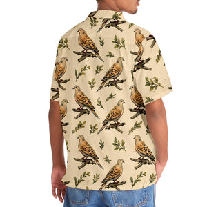 Vintage Wild Dove  Pattern Hawaiian Shirt