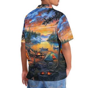 Campfire Vintage Painting Hawaiian Shirt