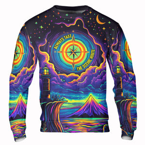 Always Take The Scenic Route All Over Print Shirt