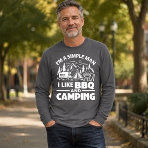 I Like BBQ And Camping - 7-CS2D-Charcoal