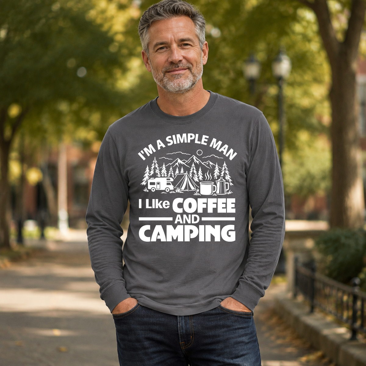 I Like Coffee And Camping - 7-CS2D-Charcoal