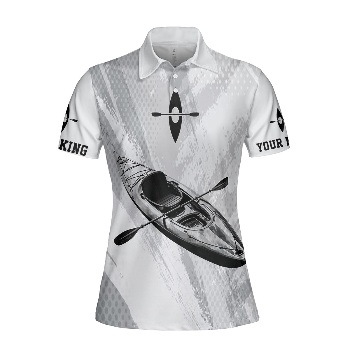 Custom Name Kayaking Black And White All Over Print Shirt
