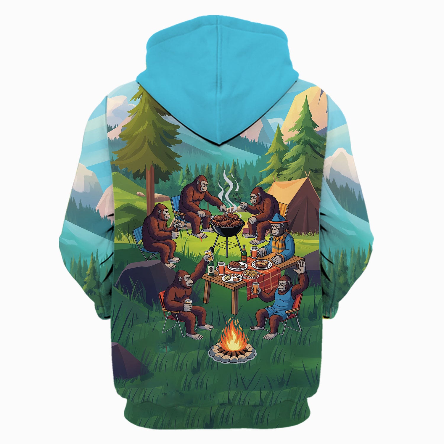 Sasquatch family BBQs All Over Print Shirt