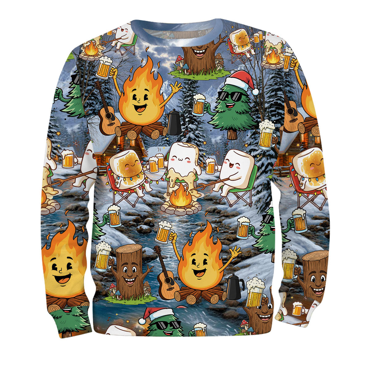 Camping Drinking Beer Party All Over Print Shirt