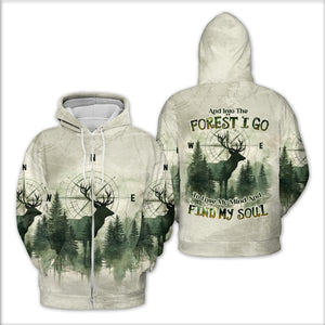 Into The Forest Deer Exposure All Over Print Shirt