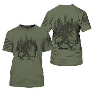Bigfoot Fishing Funny Fisher Man All Over Print Shirt