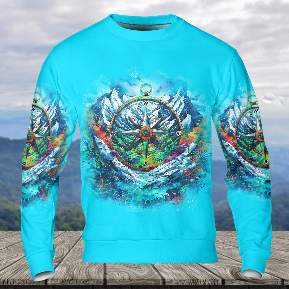 Compass Not All Who Wander Are Lost All Over Print Shirt