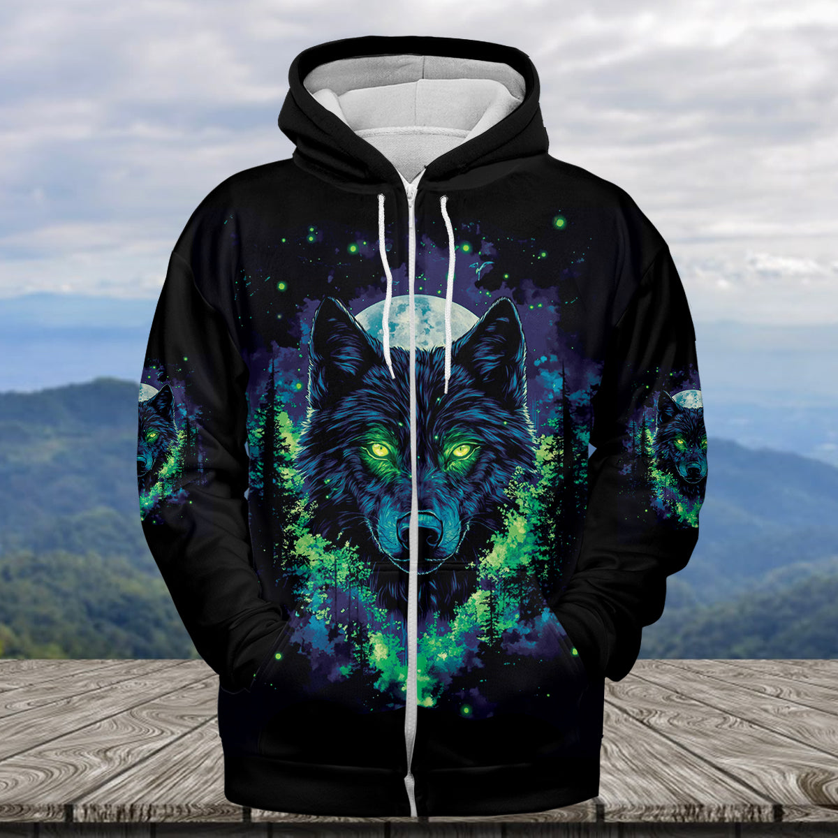 Look Deep Into The Nature And You Will Understand Everything Better Wolf All Over Print Shirt