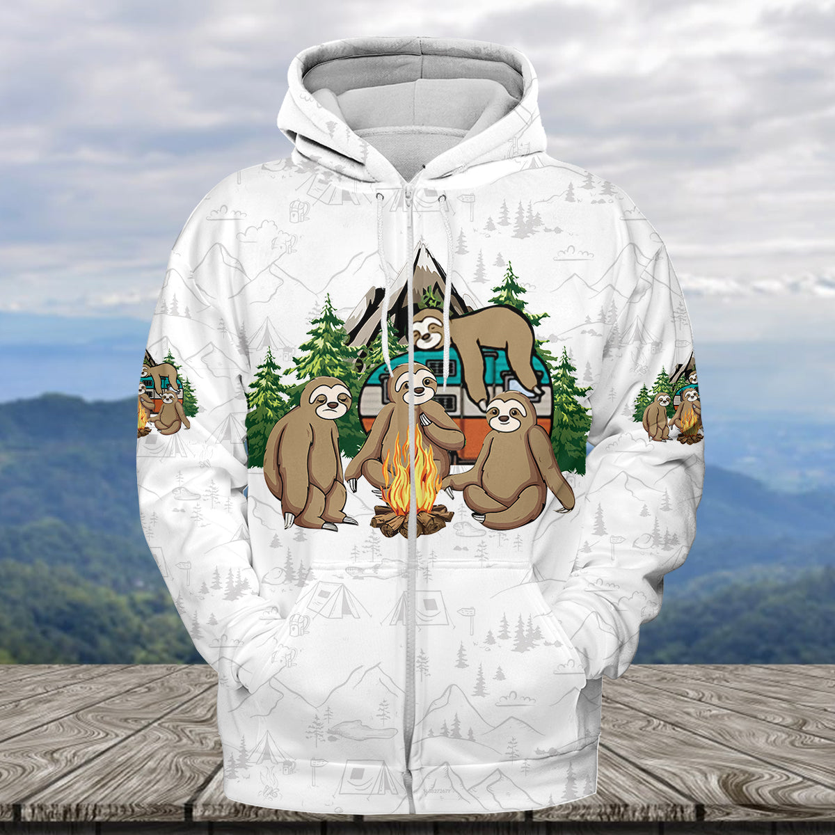 Sloth Camping Team We Will Get There When We Get There All Over Print Shirt