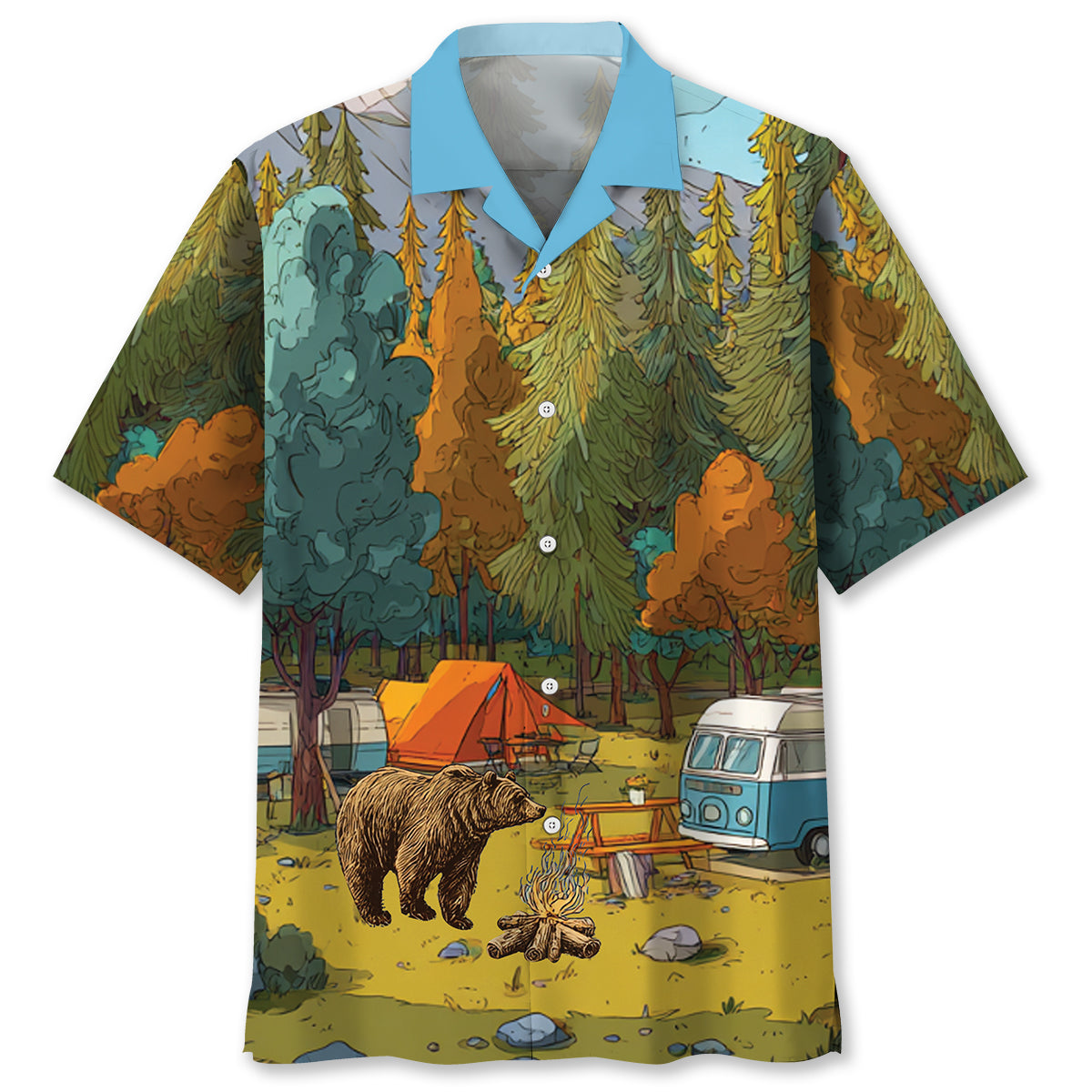 Camping Live Like A Homeless Person Hawaiian Shirt