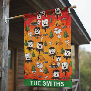 Custom Name Burnt Marshmallow Dancing Party Flag Decor