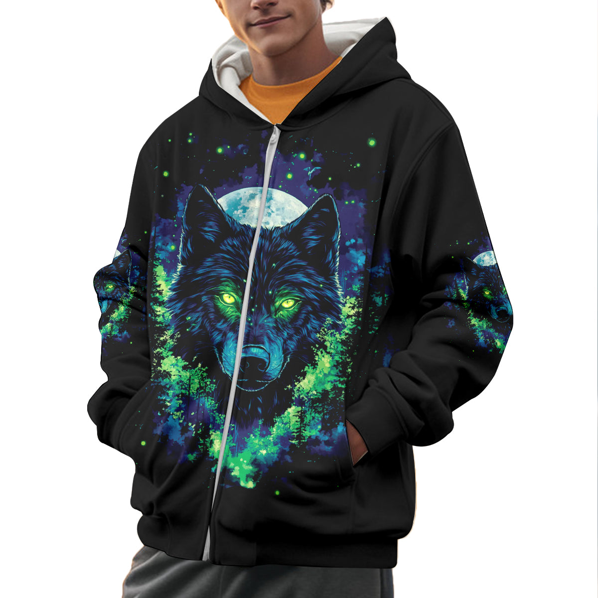 Look Deep Into The Nature And You Will Understand Everything Better Wolf All Over Print Shirt
