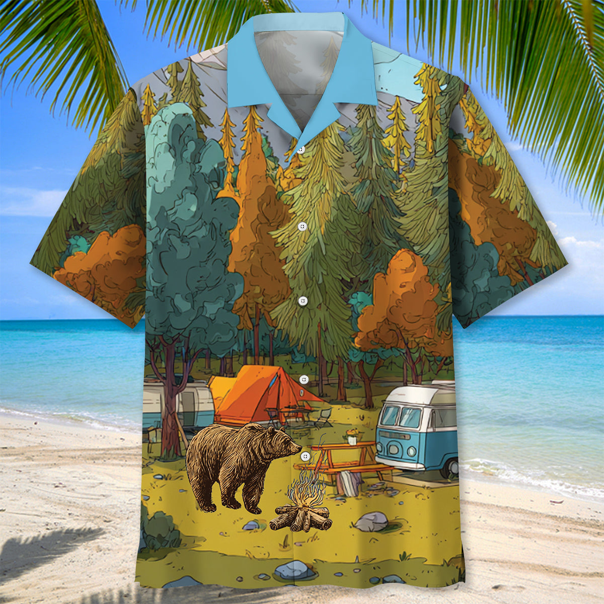 Camping Live Like A Homeless Person Hawaiian Shirt