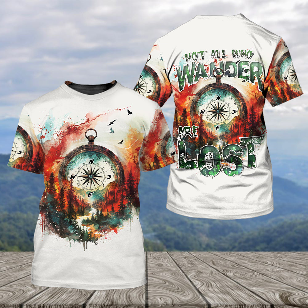 Compass Colorful Not All Who Wander Are Lost All Over Print