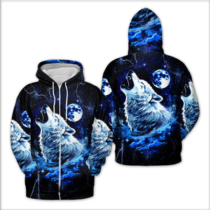 Mystical Wolf Howing Art All Over Print Shirt
