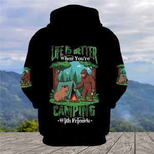 Life is Better When You're Camping With Friends All Over Print Shirt