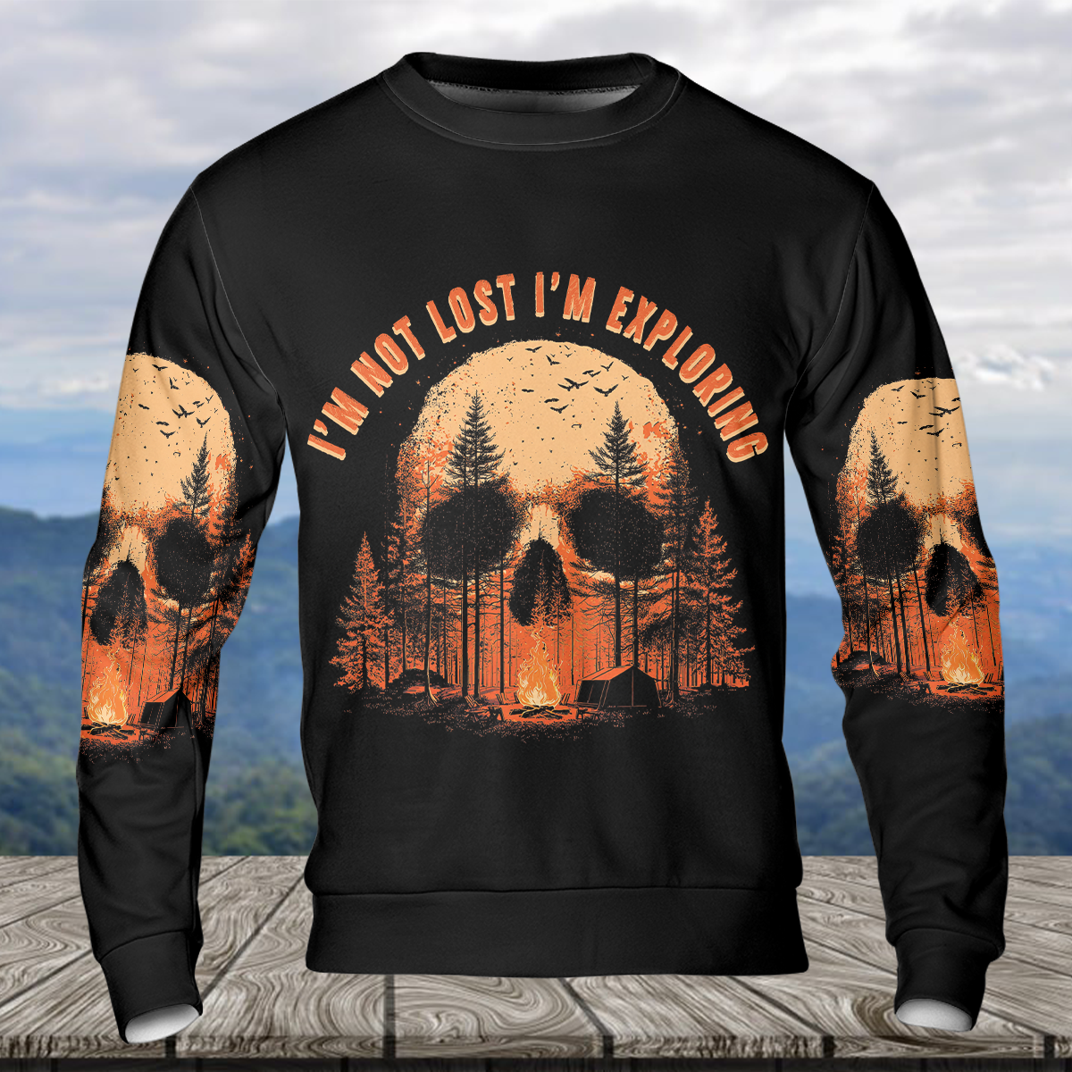 Creepy I'm Not Lost I'm Exploring All Over Print Shirt