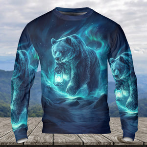 Wild Bear In The Night All Over Print Shirt