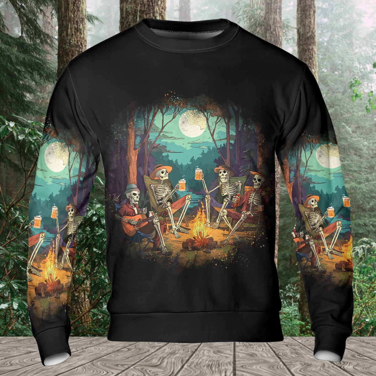 Spooky Camping Crew Halloween All Over Print Shirt