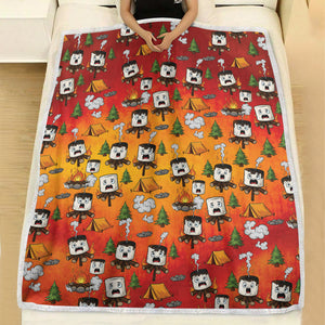 Burnt Marshmallow Camping Fleece Blanket Collection