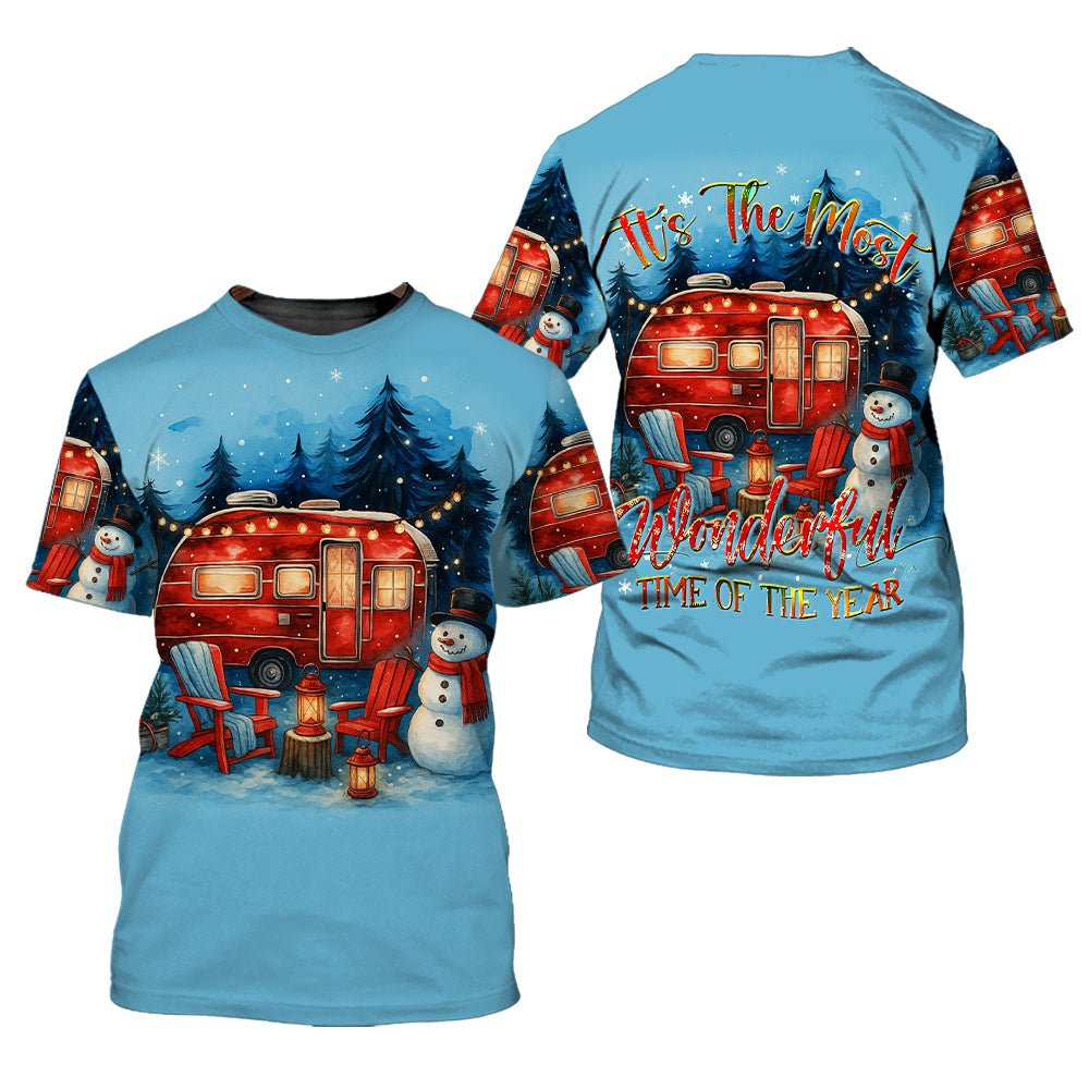 Christmas Camper Winter Wonderland All Over Print Shirt