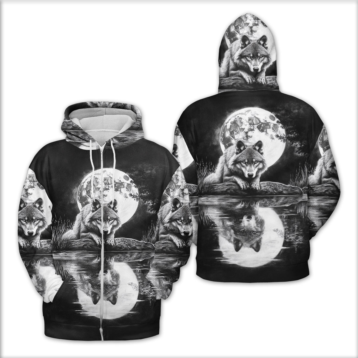 Mystical Wolf Art All Over Print Shirt
