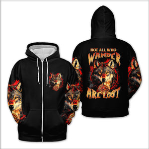 Not All Who Wander Are Lost Wolf All Over Print Shirt