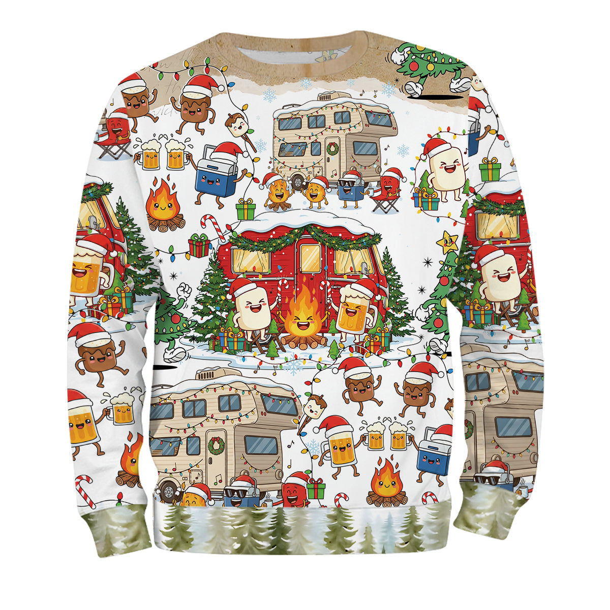 Campsite Christmas Party All Over Print Shirt