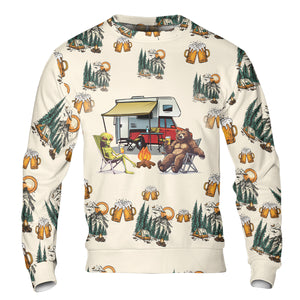 Funny Camping Crazy Friend All Over Print Shirt