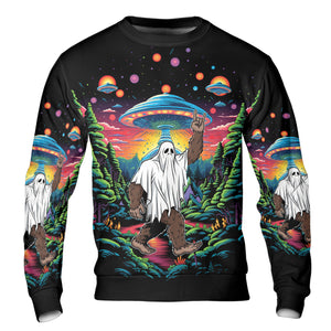 Bigfoot Boo Rock On All Over Print Shirt