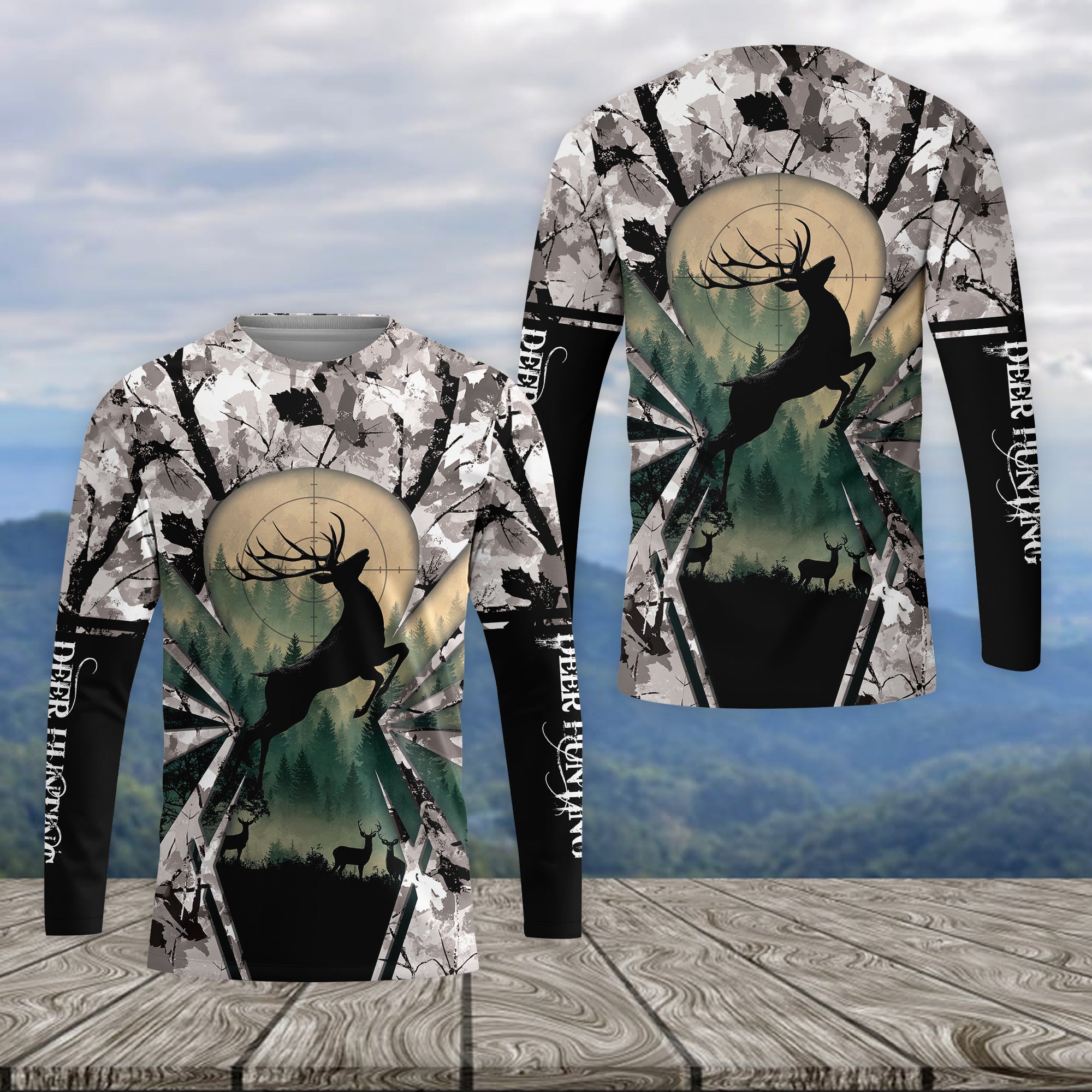 Deer Hunting Peaceful Forest All Over Print Shirt