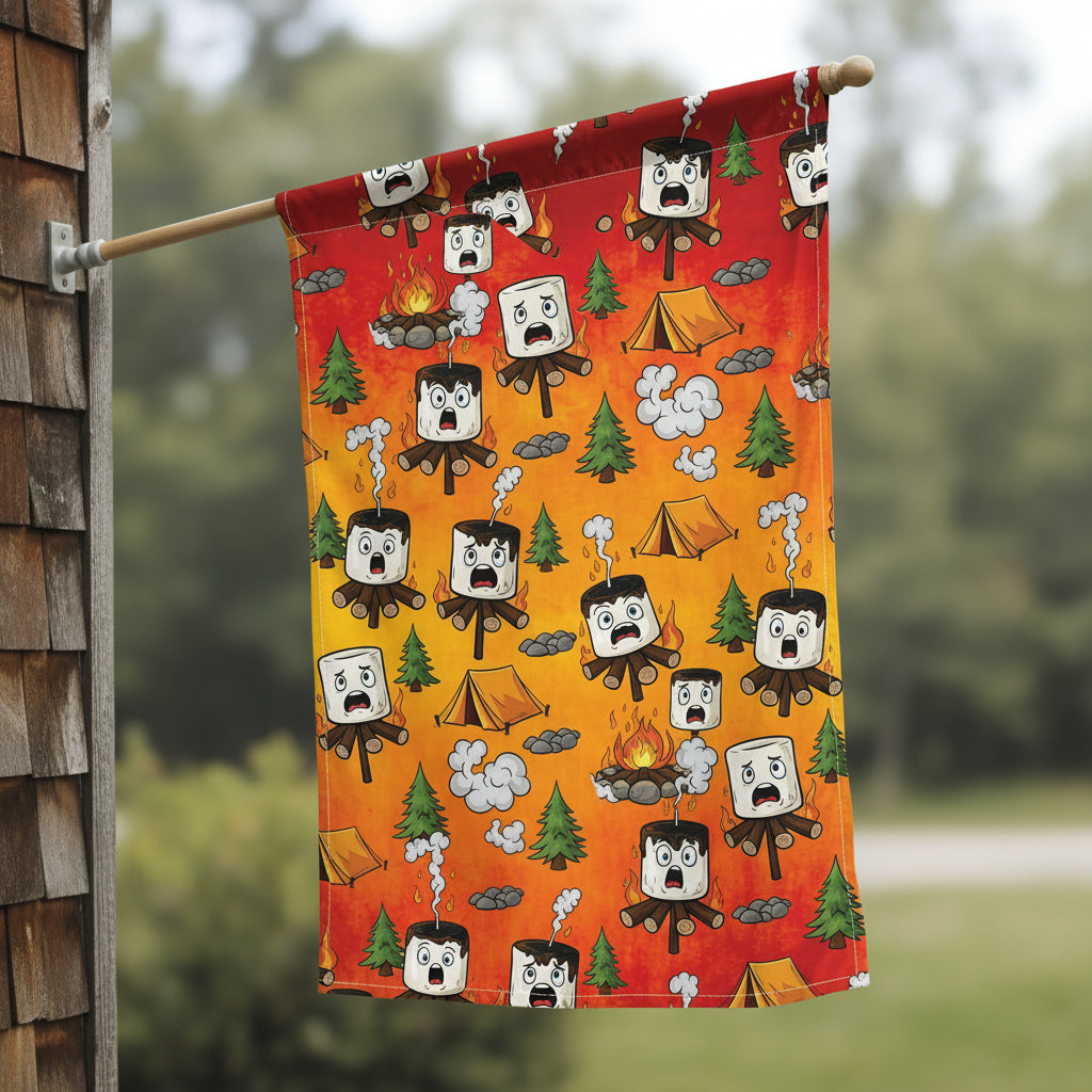 Burnt Marshmallow Dancing Party Flag Decor