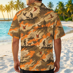 Upland Heritage Pheasant Hunting Camouflage Hawaiian Shirt