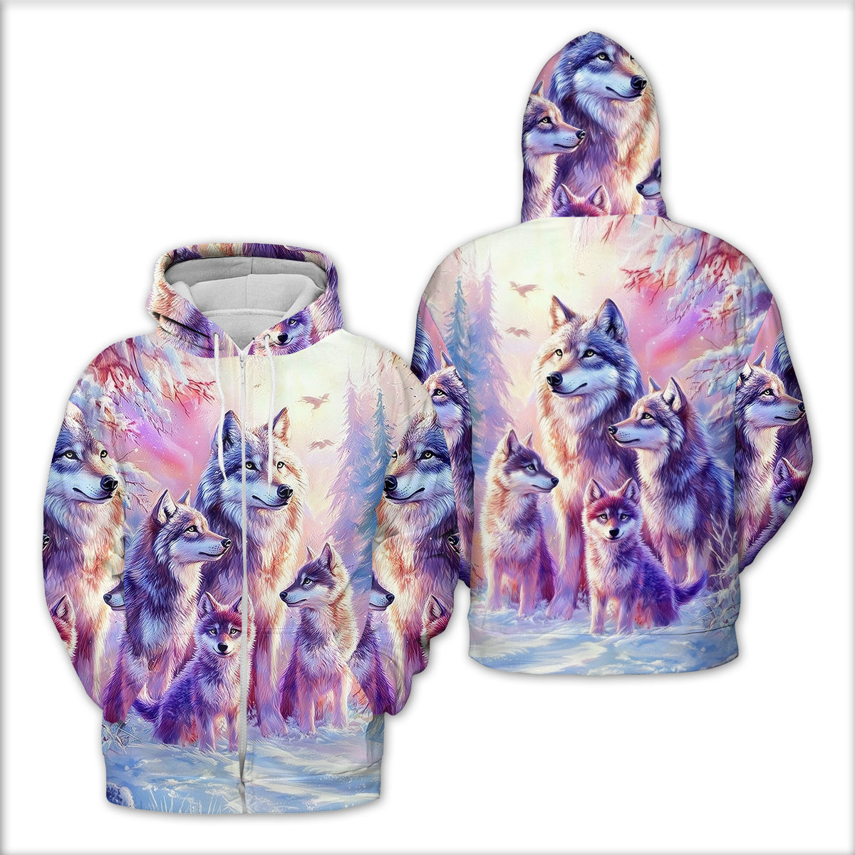Wolf Family Art All Over Print Shirt